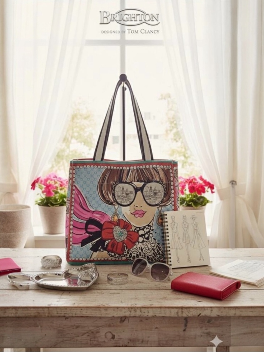 ✨ Brighton Fashionista "Sparkle and Shine" Tote – Art by Tom Clancy ✨
